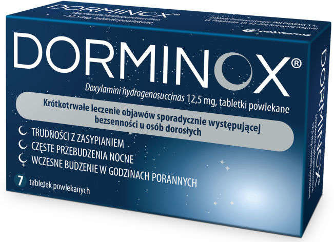 POLPHARMA SA. Dorminox 0,0125 g 7 Tabletek