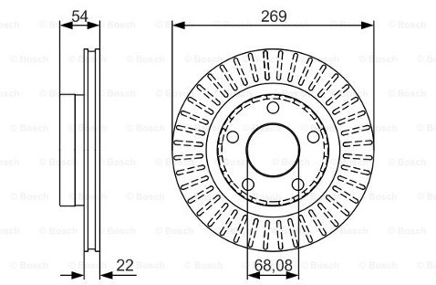 BOSCH Tarcza hamulcowa tylna, 0 986 479 A42  0986479A42