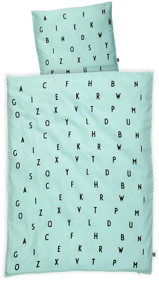 Design Letters Pościel niemowlęca AJ Vintage ABC Kids turkusowa 20202600-turquoise