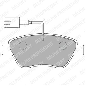 DELPHI Zestaw klocków hamulcowych, hamulce tarczowe LP1722