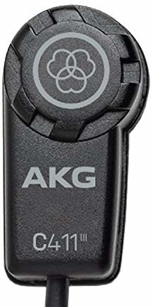 AKG AKG Pro Audio C411 PP wysokowydajny miniaturowy przetwornik wibracyjny skraplacza do instrumentów strunowych ze standardowym złączem MPAV XLR C411 PP