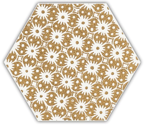 Paradyż Shiny Lines Gold Heksagon Inserto D 1 19,8x17,1