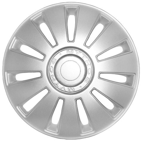 PETEX Petex rb52841 kołpaki ozdobne przysłony Mythos 2 kieszeń lakierowany Materiał: Nylon w pudełku, srebrny  4-częściowy zestaw, 36 cm (14), Silver RB528414
