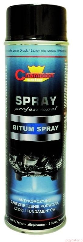 Champion Champion bitum spray czarny 500ml aerozol CCPBS500CZ