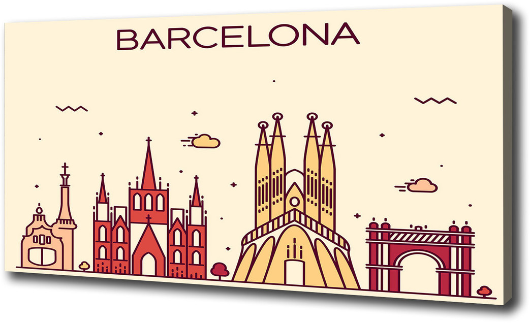 Foto obraz na płótnie Napis Barcelona