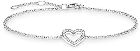 THOMAS SABO Thomas Sabo damska bransoletka serce srebro wysokiej próby 925 19,5 cm A1553-051-14-L195V A1553-051-14-L19,5v