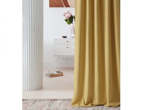 Room99 ZASŁONA ZACIEMNIAJĄCA LAUREL - MUSZTARDOWA 140x280 TAŚMA 5908224060365