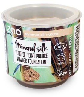 ZAO COSM'ETIKA FRANCE Refill: Jedwabisty Podkład Mineralny w Pudrze, Różowy Beż n°502, Zao Cosm'etika France, 15g