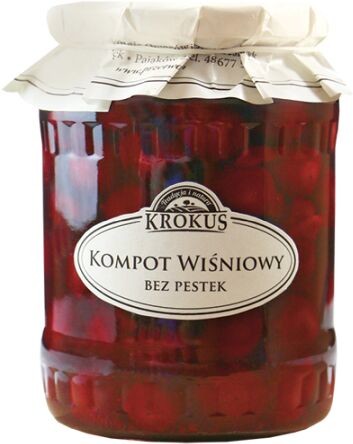 Krokus Kompot Wiśniowy Drylowany Wiśnie 700g