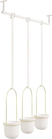 Umbra Doniczki wiszące Triflora biały reling 1011748-524