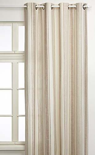 Linder Baya 0513/EF/375fr oesengardine, len, kolor naturalny z paskami w kolorze ecru, 145 x 265 cm 0513 /EF/375FR