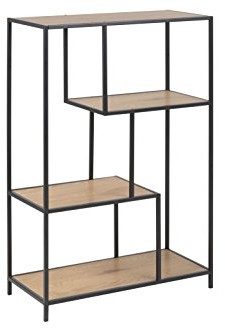 AC Design Furniture jörna regał, półek: imitacja drewna, stelaż: metal, naturalny, 35 x 77 x 114 cm 74547