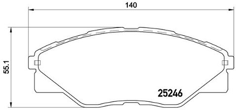 BREMBO Zestaw klocków hamulcowych, hamulce tarczowe P 83 137
