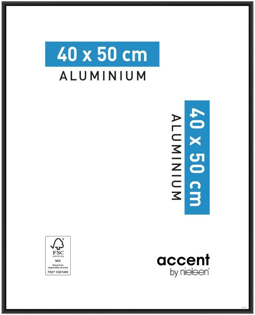 Nielsen Ramka na zdjęcia ACCENT 40 x 50 cm czarna aluminiowa