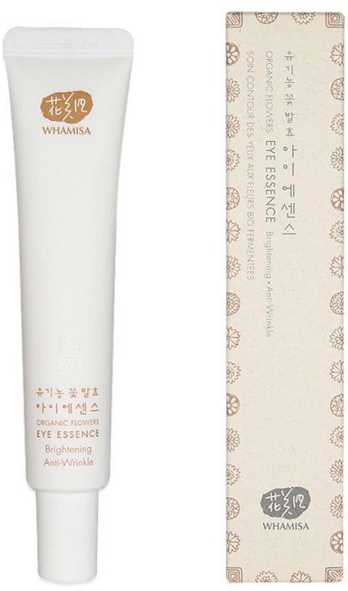 Organic Surge WHAMISA WHAMISA Pielęgnacja twarzy Przeciwzmarszczkowa esencja rozjaśniająca pod oczy Flowers Eye Essence Brightening Anti-Wrinkle 30 ml