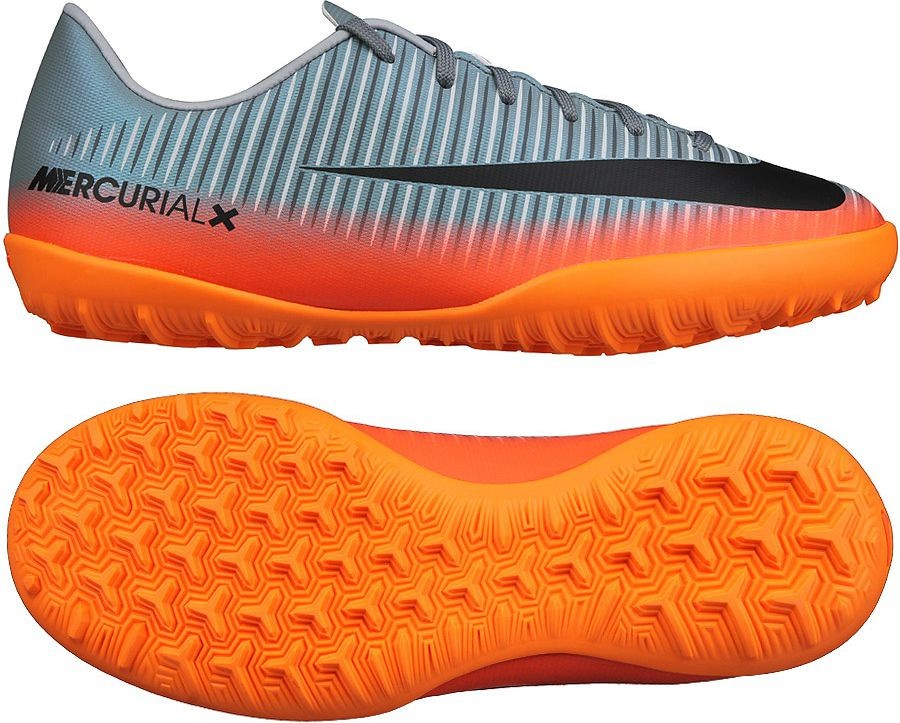 Nike Buty piłkarskie Jr MercurialX Victory VI CR7 TF szaro-pomarańczowe r 36.5 852487 001 852487 001