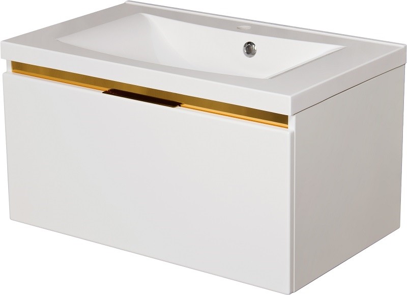 Gante Szafka z umywalką złoty uchwyt 80 cm seria Diamond Gold DMDG-B-U80/48 + LUCY-800C