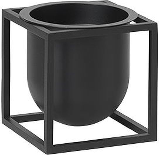 By Lassen Osłonka na doniczkę Kubus 10 cm czarna na stojaku 24001