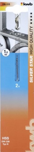 kwb KWB 2 szt. Silver Star HSS metal wiertło spiralne, DIN 338