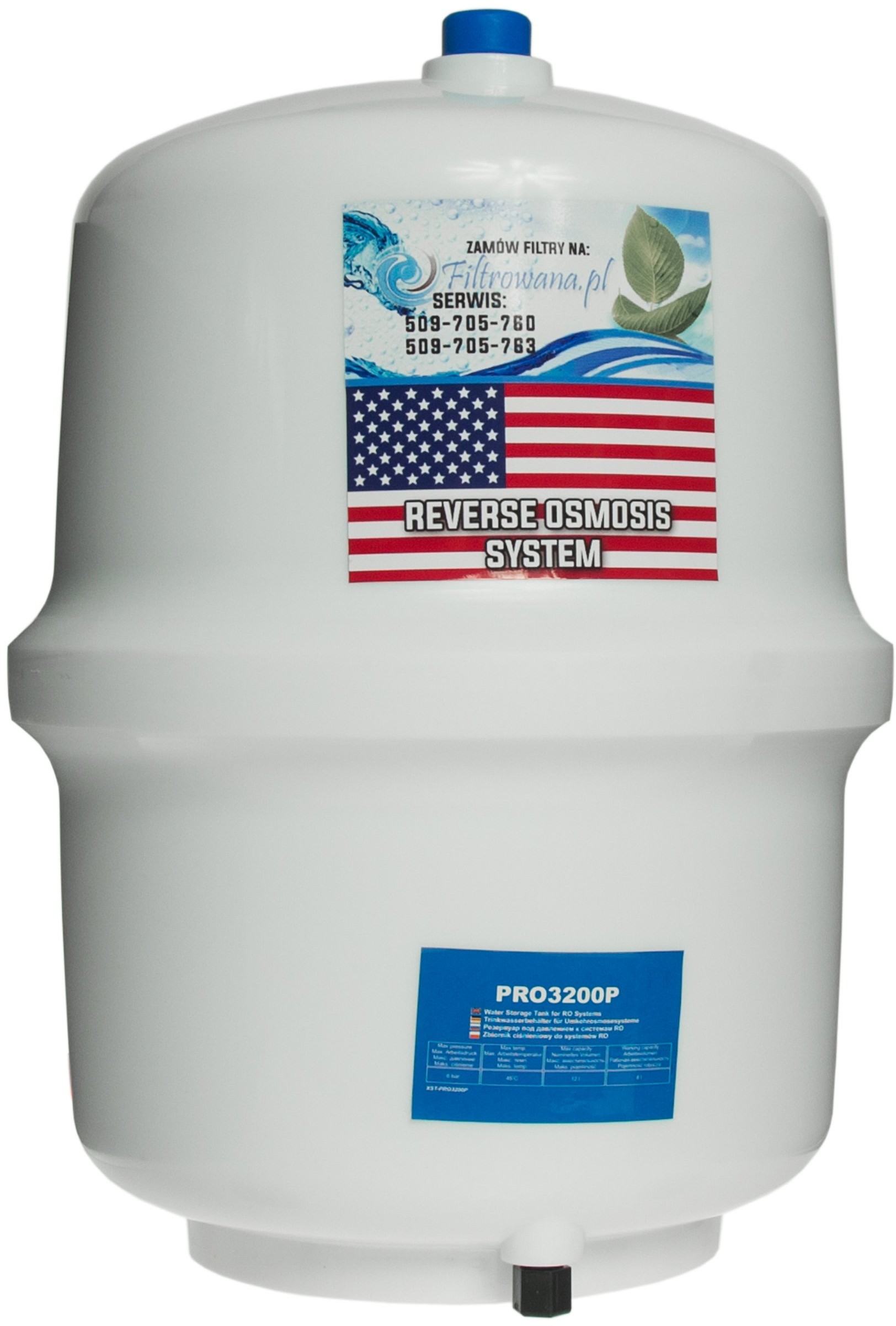 Zbiornik 12L Osmoza Filtr Wody RO6 RO5 RO7 RO8
