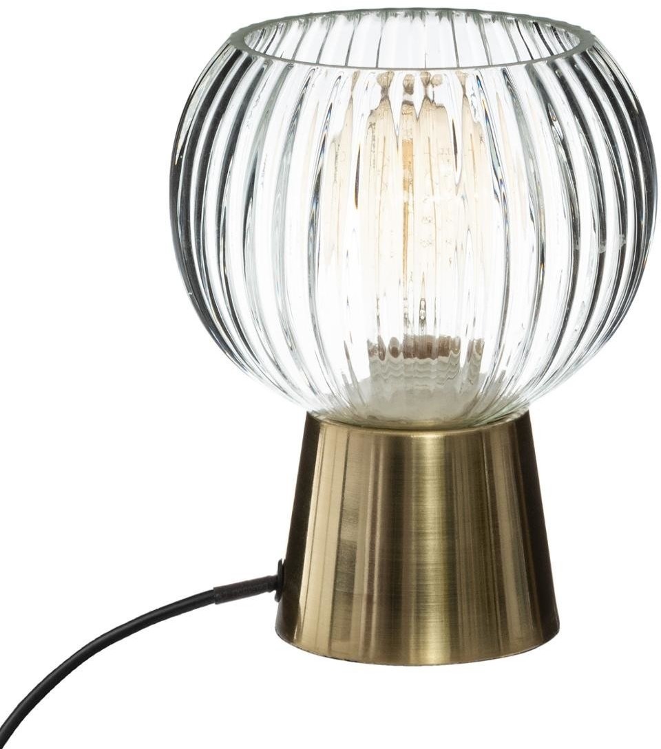 Atmosphera Lampa szklana LAYE z okrągłym abażurem 15 cm kolor złoty B07WJXW2KV