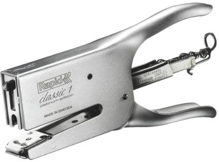 Leitz Rapid 5000251 staple szczypce K1 zszywki, metalowym, 50 arkuszy, typ 26, Platyna 5000251