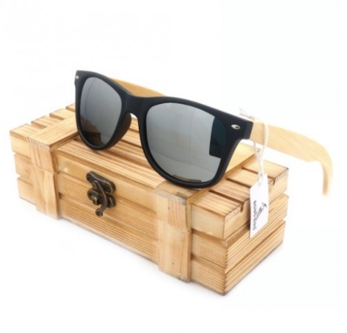 BOBO BIRD Okulary drewniane CG004 black&silver BBCG004bs