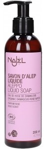 ALEPPO Najel Mydło w Płynie z BIO Wodą z Róży Damasceńskiej, 200ml, Najel 3760061220713