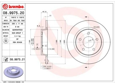 BREMBO 08.9975.21