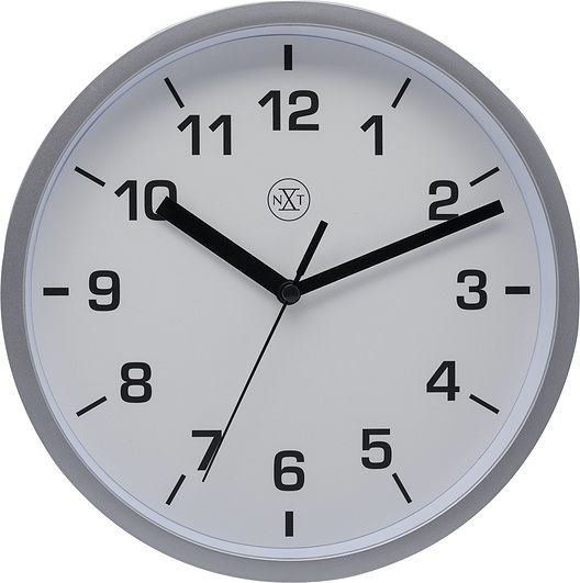 Nextime Zegar ścienny Easy Small srebrny