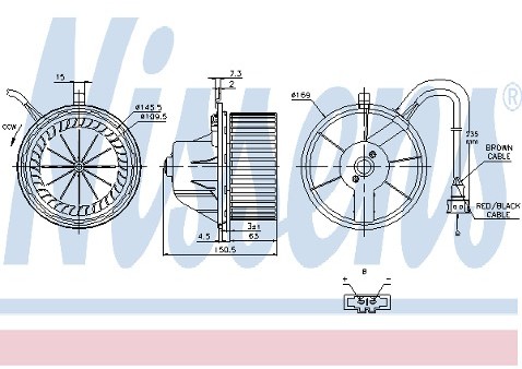 NISSENS Wentylator wnętrza NISSENS 87035