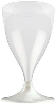Gold Plast Italy Kieliszki jednorazowe "Wino Claassic" białe perłowe GoldPlast 200 ml 10 szt GP57593-91