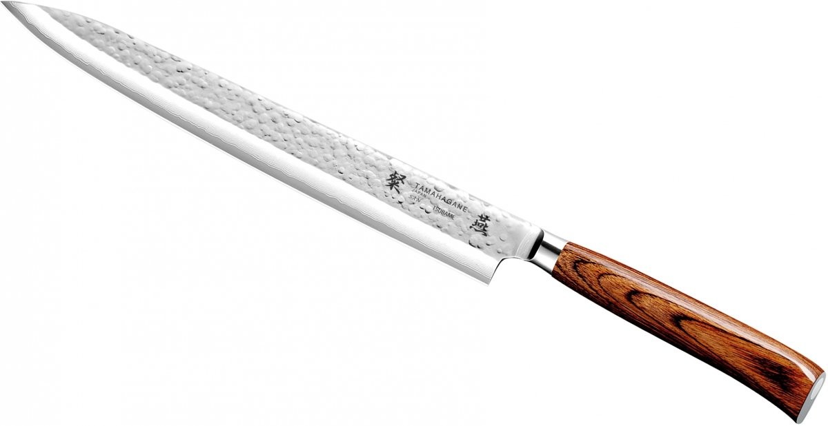 Tamahagane Tsubame Brown Nóż Sashimi 27cm SNH-1130