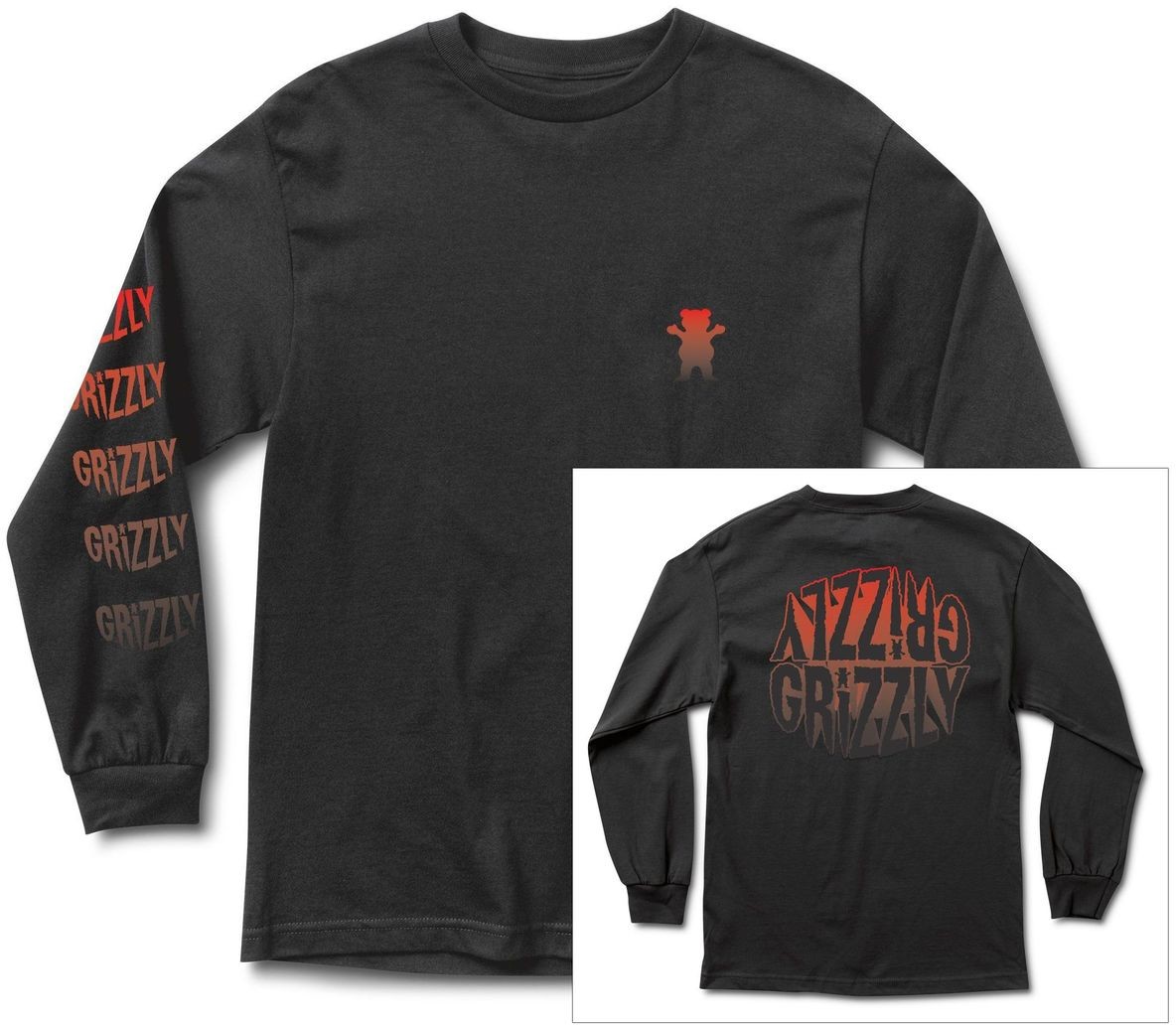 Grizzly t-shirt FRIGHT NIGHT LS TEE Black