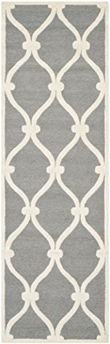 Safavieh cam710d Hugo tekstura dywan, wełna, ciemnoszary/kość słoniowa CAM710D-28