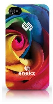 snekz iPhone 4 4S Hard Gloss telefon komórkowy/Rainbow Rose SNKZ125