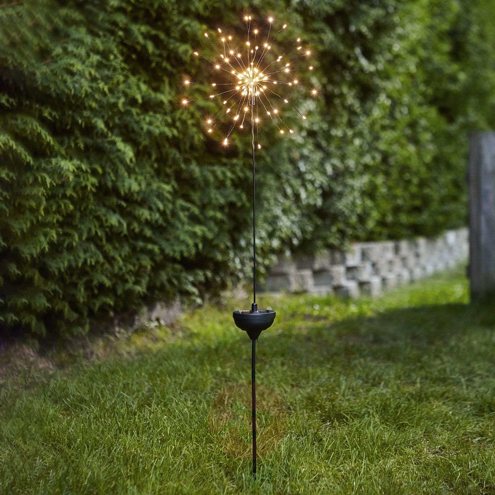 Best Season Lampa solarna LED Firework z grotem ziemnym
