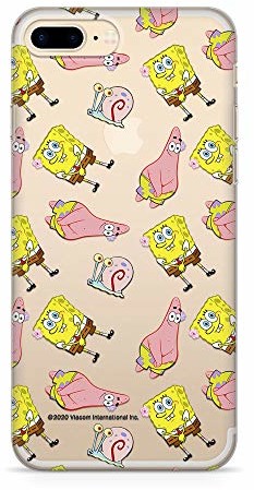 ERT GROUP Oryginalne i oficjalnie licencjonowane etui na telefon komórkowy Spongebob do iPhone 7 Plus, iPhone 8 Plus, etui, pokrowiec, obudowa z tworzywa sztucznego TPU, chroni przed uderzeniami i zarysowaniami NPCSBOB5752