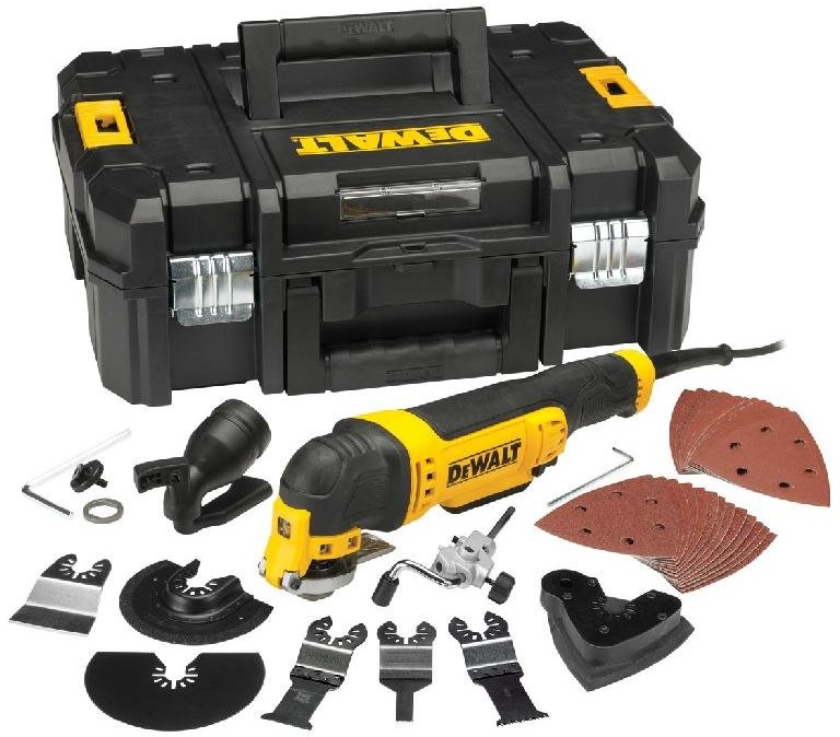 DEWALT Oscylacyjne narzędzie wielofunkcyjne 300 W + akcesoria i kufer DWE315 DWE (DWE315KT)