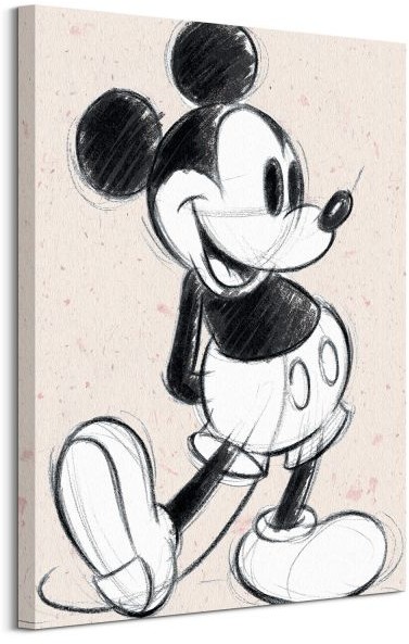 Pyramid Posters Mickey Mouse Textured Sketch - obraz na płótnie WDC100412