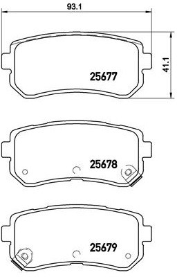 BREMBO Zestaw klocków hamulcowych, hamulce tarczowe P 30 068