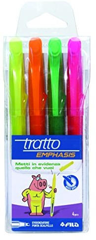 Tratto TRATTO Emphasis zakreślacz z klipsem, końcówka klinowa 1-4 mm, etui w 4 kolorach 834100