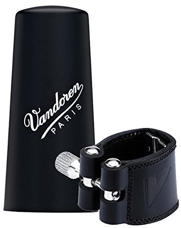 Vandoren LC25P Leather Ligature and Plastic Cap for Bb German Clarinet with 3 interchangeable Pressure Plates LC25P