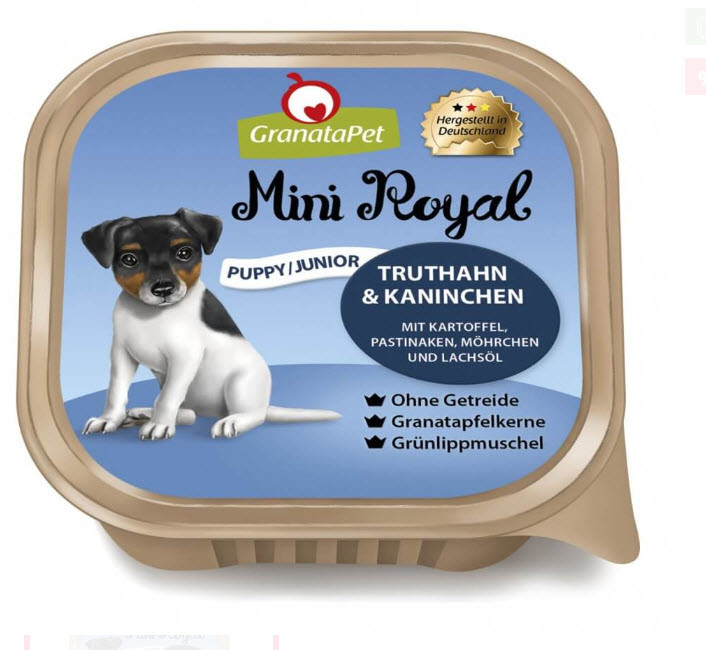 Granata Pet Mini Royal Puppy/Junior indyk z królikiem 150g