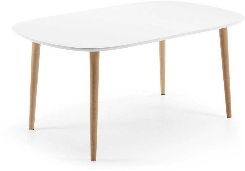 OAKLAND La Forma Stół Rozkładany  Oval Natural Matt White Ec309l33 74,0x160,0-260,0x90,0/Stół