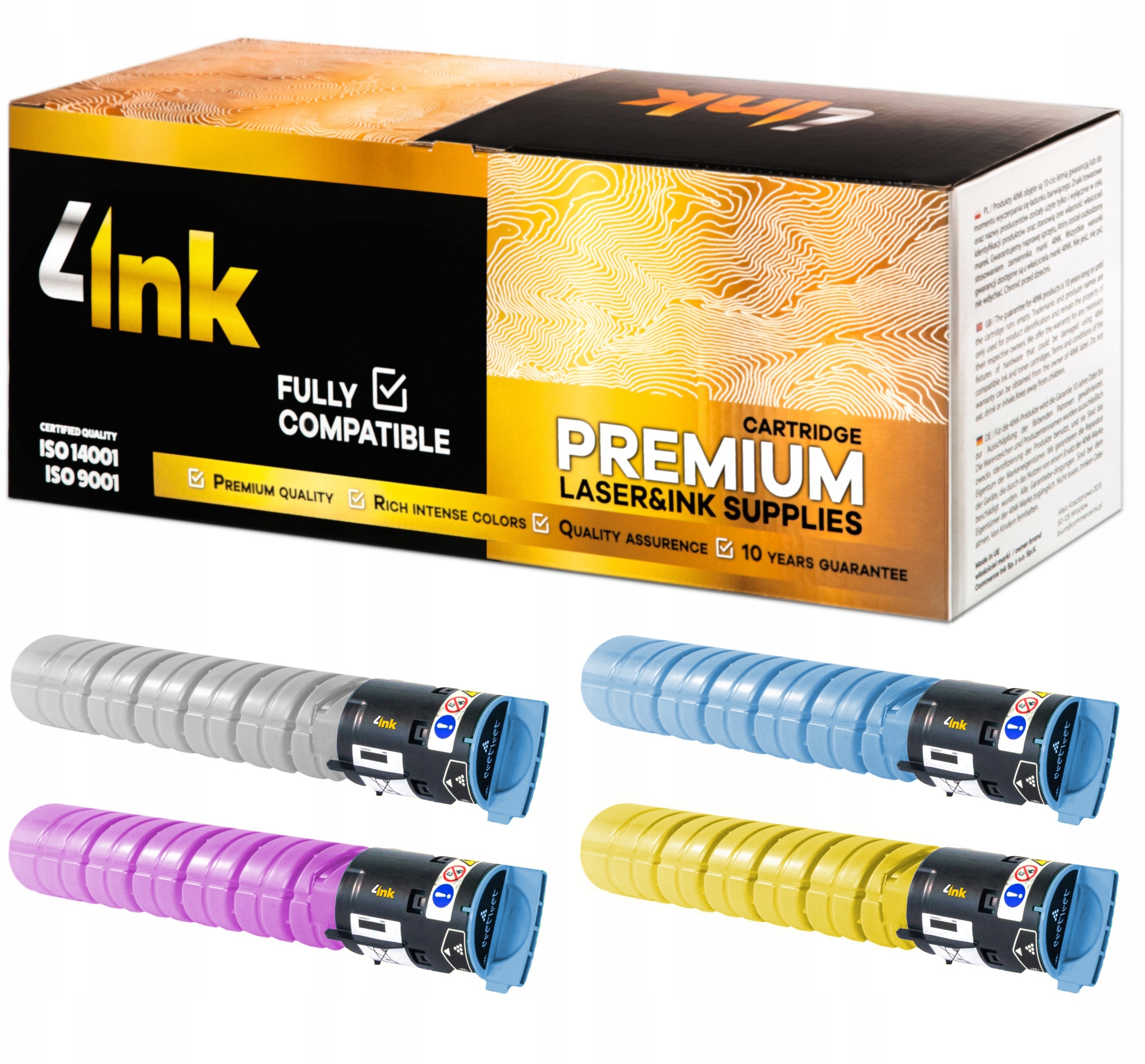 4x Toner XL Do Ricoh Aficio Mp C2050spf C2550csp