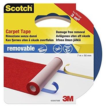 Scotch 42030750 dywan taśmy klejącej, z możliwością zdejmowania, 50 MM X 7 m, niebieski 42030750