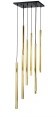 Amplex AKADI Lampa wisząca 8 pł 0136 Czarno złota 0136
