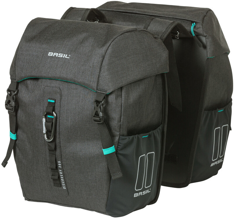 Basil Discovery 365D Double Pannier Bag M 18l, black melee 2021 Sakwy 18042