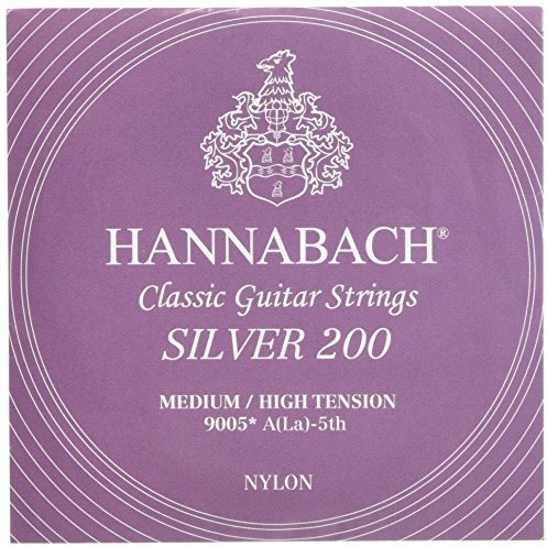 Hannabach 652665 struny do gitary klasycznej, seria 900, medium/High Tension Silver 200 - A5w 652665